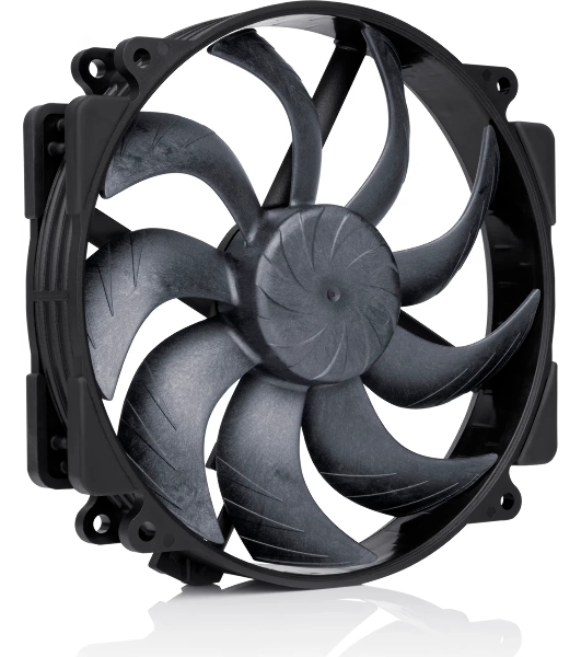 Вентилятор корпусной Noctua NF-A14x25r G2 PWM chromax.black, 140 мм, 1500 об/мин, 22.8 дБ, 4-pin PWM, без подсветки, черный