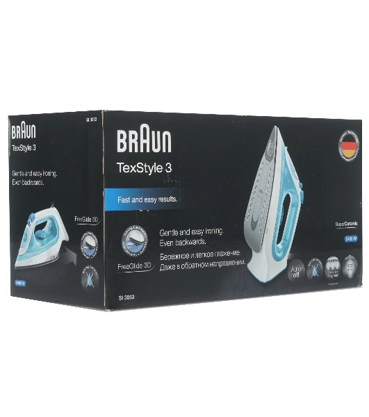 Утюг Braun SI3053BL голубой/белый, 2400 Вт, 45 г/мин, 170 г/мин, 270 мл