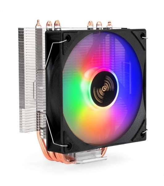 Кулер ExeGate Wizard EXX400V3-PWM.FRGB алюминий/медь, 1800 об/мин, 33 дБ, 4 pin, 140 Вт