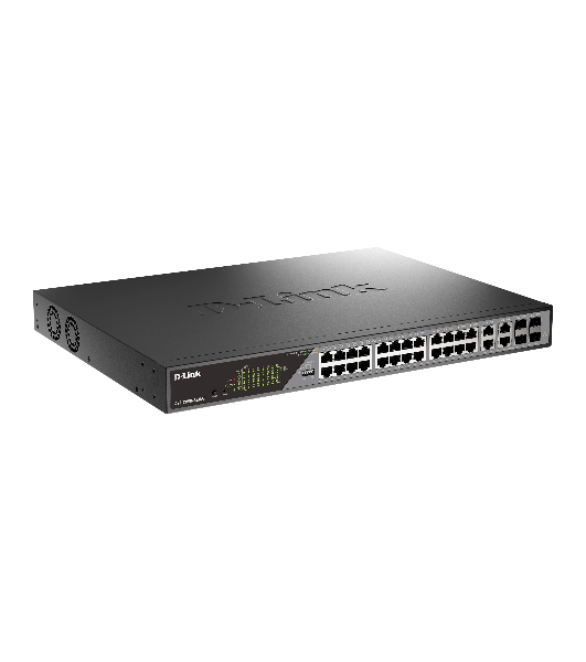 Коммутатор D-Link DSS-200G-28MPP/A1A, 24×1 Гбит/с + 4×1 Гбит/с Combo, настраиваемый