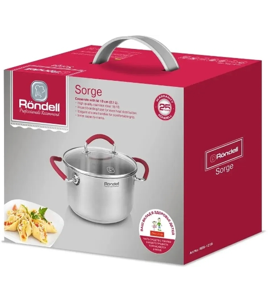 Кастрюля Rondell Sorge RDS-1219 с/кр 18 см 2,1 л