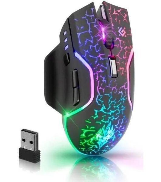 Мышь беспроводная Defender Oneshot GM-067 черный, 3200 dpi, радиоканал, USB, кнопки - 7