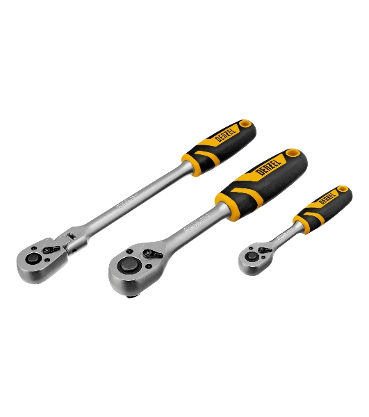 Набор инструментов Denzel 1/2', 1/4', 3/8', CrV, S2, пластиковый кейс, 144 предмета