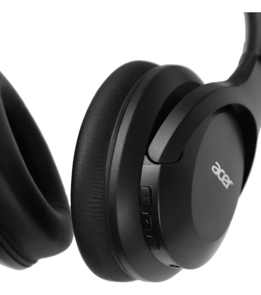 Беспроводные/проводные наушники Acer OHR304 черный, полноформатные, Bluetooth + проводной, активное шумоподавление, до 16 ч