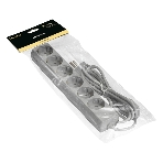 Удлинитель ExeGate ECE-6-3G (EX285832RUS), серый, 3 м, евровилка с заземлением, 6 евророзеток с заземлением, 2200 Вт, фото2