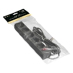 Удлинитель ExeGate EC-5-5B (EX279358RUS), черный, 5 м, евровилка с заземлением, 5 евророзеток с заземлением, 2200 Вт, фото2