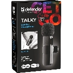 Петличный микрофон Defender Talky-137 wrls, черный, на прищепке, 1шт, фото4