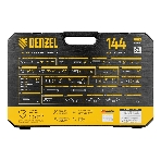 Набор инструментов Denzel 1/2', 1/4', 3/8', CrV, S2, пластиковый кейс, 144 предмета, фото7