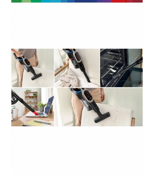 Пылесос вертикальный Bosch BCS931GAC серый, питание от аккумулятора, 2200 Вт, уборка сухая, пылесборник 0.4 л