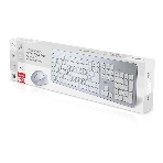 Комплект клавиатура+мышь Smartbuy 233616AG беспроводной, USB, 2400 DPI, серебристо-белый, фото2