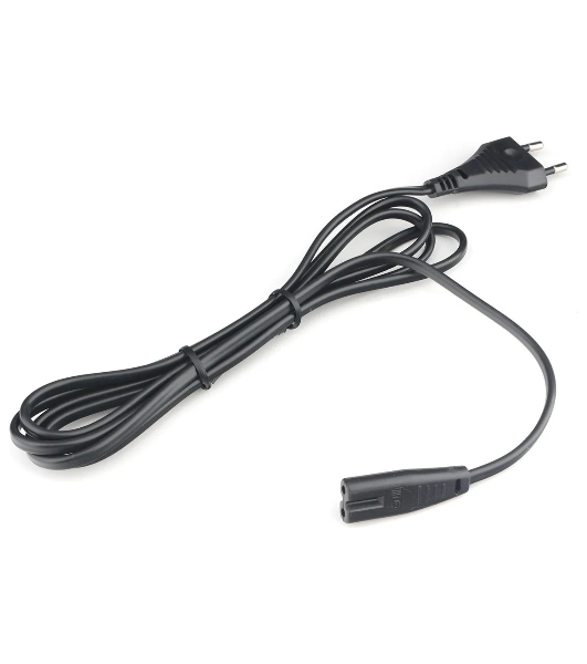 Шнур PowerCube ШВВП-АП 2*0,75 S52C7-250-2,5-1,8, черный, 1,8 м, S52 - C7, 2-pin