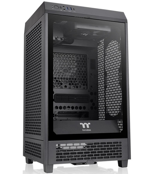 Компьютерный корпус Thermaltake The Tower 200 черный без БП miniITX 11x120мм 5x140мм 2xUSB 3.0 audio bott PSU