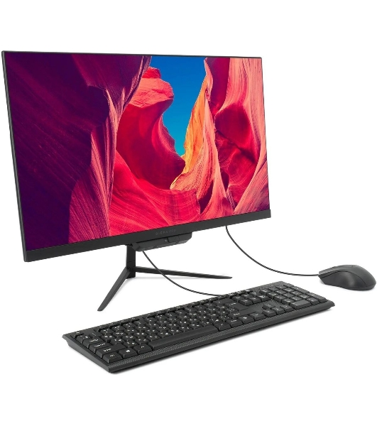 Моноблок Digma Pro Base 23.8' Full HD i3 12100 (3.3) 8Gb SSD 512Gb UHDG 730 CR Windows 11 Pro GbitEth WiFi BT 90W клавиатура мышь Cam черный 1920x1080