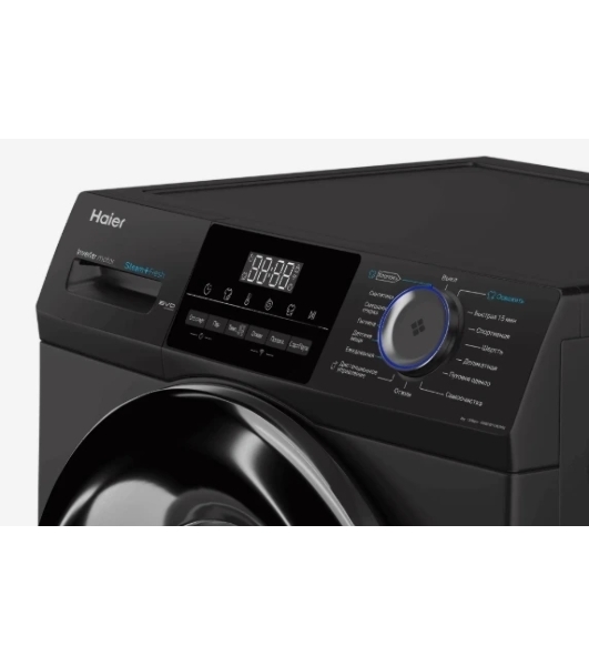 Стиральная машина Haier HW80-BP12929DE черный, загрузка фронтальная 8 кг, 1200 об/мин, класс A+++