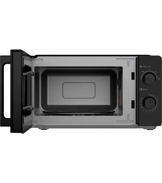 Микроволновая печь OASIS MW-70RB черный, 20 л, 700 Вт, переключатели — поворотный механизм
