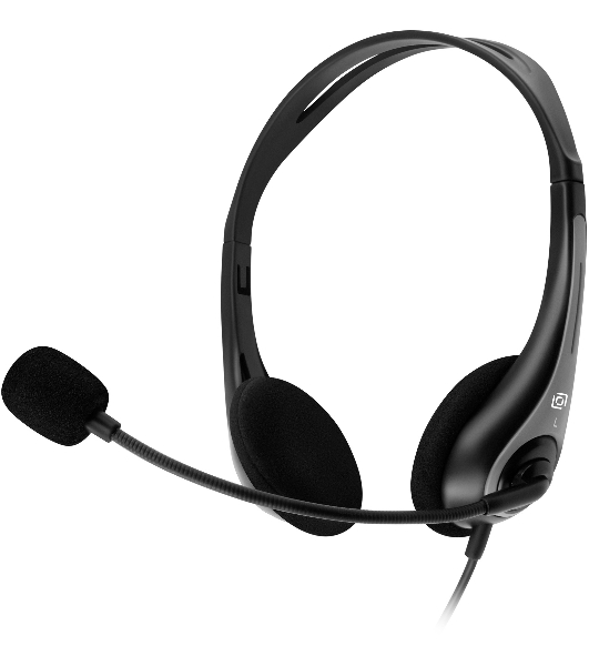 Гарнитура Oklick HS-M300 чёрный/серый, проводная, USB