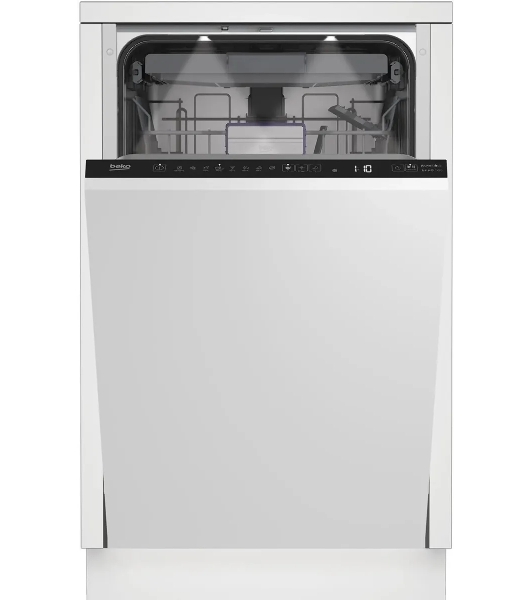 Встраиваемая посудомоечная машина Beko BDIS38120A, черный, 44.8 см, 11 компл., 45 дБ, класс A