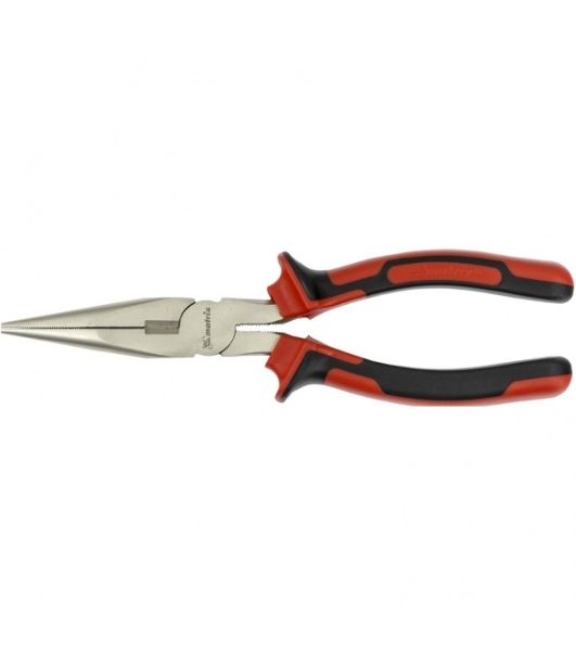 Длинногубцы Matrix NICKEL 17168 200 мм, прямые никелированные, двухкомпонентные рукоятки