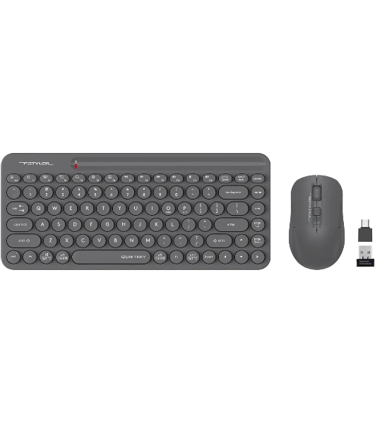 Комплект клавиатура+мышь A4Tech FStyler FG3200 Air2 беспроводной, USB, 2000 DPI, серый