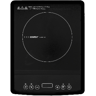 Плита настольная электрическая Centek CT-1518 чёрный, 2 кВт, индукция, конфорки - 1, стеклокерамика, сенсор