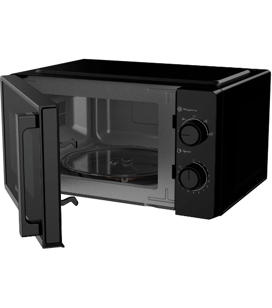 Микроволновая печь OASIS MW-70RB черный, 20 л, 700 Вт, переключатели — поворотный механизм
