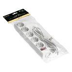 Удлинитель ExeGate EC-5-1.8W (EX279361RUS), белый, 1,8 м, евровилка с заземлением, 5 евророзеток с заземлением, 2200 Вт, фото2
