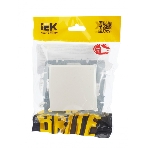 Розетка 1-местная IEK BRITE РСбш10-3-БрЖ с заземлением, с защитными шторками и крышкой, 16А, IP20, жемчуг, фото3