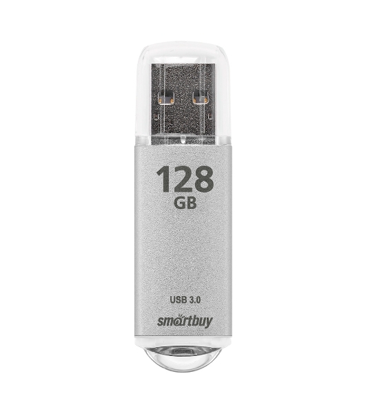 Флешка USB Smartbuy V-Cut Silver (SB128 GbVC-S3), 128Gb, USB 3.0, R/W 75/30, серебристый