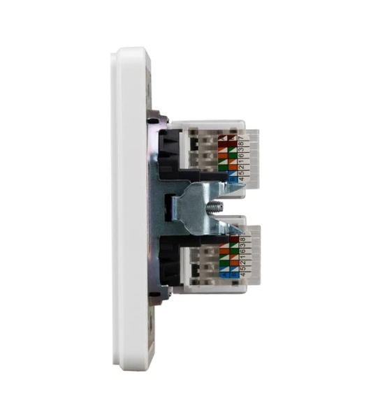 Розетка Kranz ROUND компьютерная двойная RJ45+RJ45 кат6 с/у перламутр