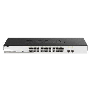 Коммутатор D-Link DGS-1210-26/F, 24×1 Гбит/с + 2×1 Гбит/с SFP, настраиваемый