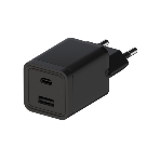 Сетевое зарядное устройство Maxvi A304 Type-C\USB 3A 15W, черный, фото 1