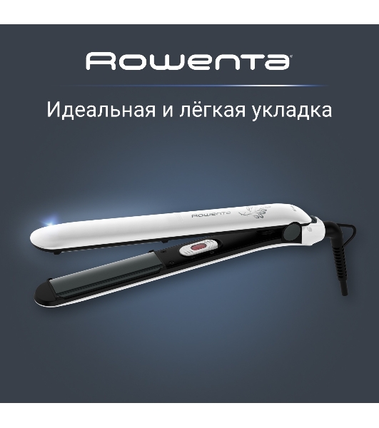 Выпрямитель для волос Rowenta Easyliss Pure SF1628F0 белый/серый, 25 мм, 200 °C, 1 режим