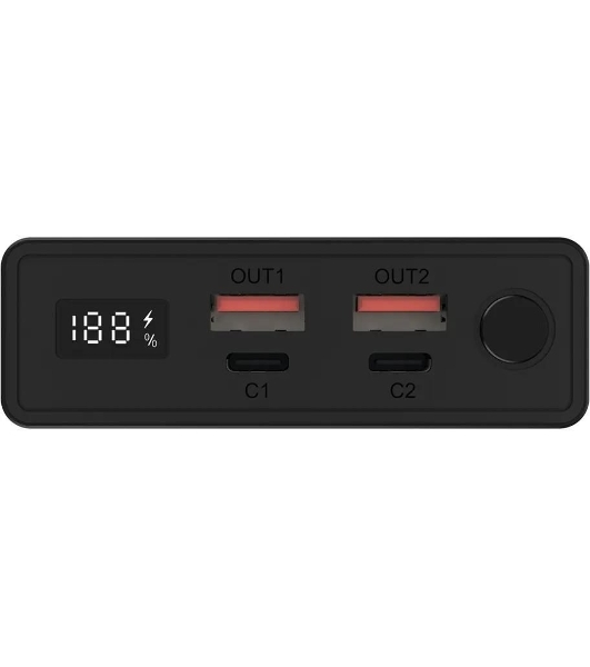 Портативный аккумулятор Digma DGPD100WA 20000mAh QC3.0/PD3.0 100W 5A 2xUSB-A/2xUSB-C черный