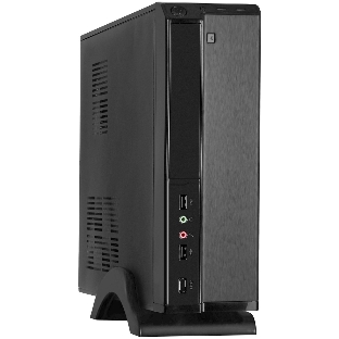 Компьютерный корпус ExeGate EX268690RUS Компьютерный корпус MiniITX ExeGate MI-207 Black, miniITX/mATX, (M400, 80мм), 2хUSB, Audio