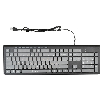 Клавиатура Oklick 480M проводная, USB, черный/серый, фото2