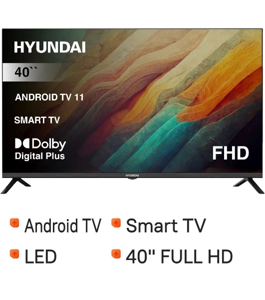 Телевизор Hyundai 40' H-LED40BS5002 черный LED FHD 60Hz Smart TV
