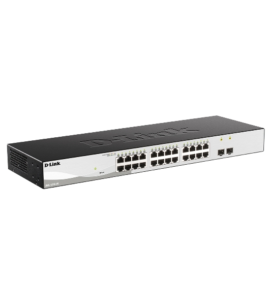 Коммутатор D-Link DGS-1210-26/F, 24×1 Гбит/с + 2×1 Гбит/с SFP, настраиваемый