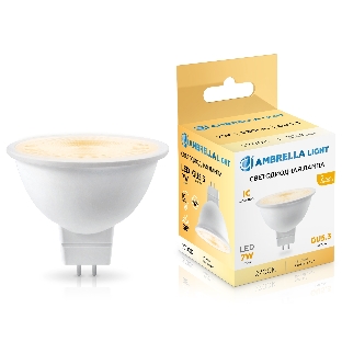 Лампа светодиодная	Ambrella light 170713 LED MR16 7W IC GU5.3 2700K 175-265V 38°