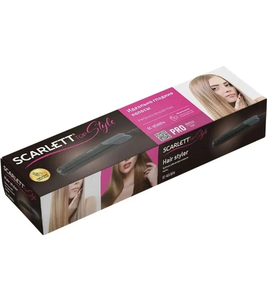 Выпрямитель для волос Scarlett SC-HS60014 черный, 22 мм, 190 °C, 1 режим