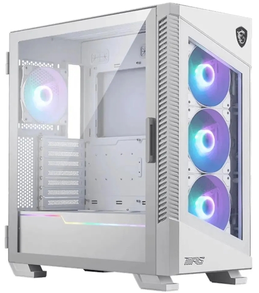 Компьютерный корпус MSI MPG VELOX 100R белый, Global, 2xUSB 3.0, 1xType C, 4x120мм ARGb Fan, ARGb