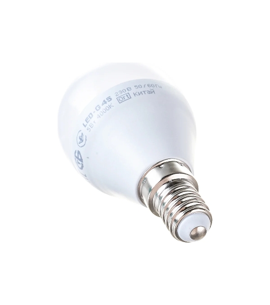 Лампа светодиодная IEK LLE-G45-5-230-40-E14 ECO G45 5Вт шар 4000К белый E14 450 лм 230-240В