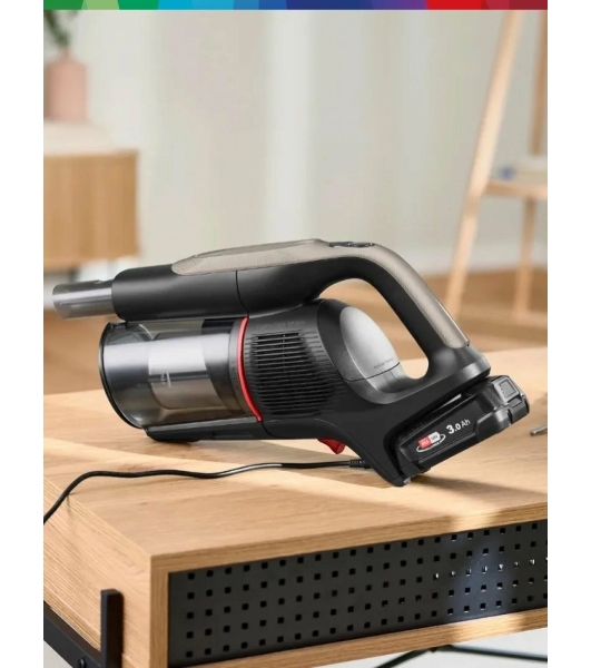 Пылесос вертикальный Bosch BCS931GAC серый, питание от аккумулятора, 2200 Вт, уборка сухая, пылесборник 0.4 л