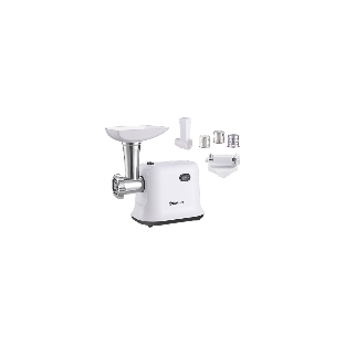 Мясорубка электрическая Sakura SA-6420STW белый, 1500 Вт, 1.4 кг/мин, реверс, защита от перегрузки, насадки - 4
