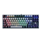 Клавиатура проводная механическая Gembird KB-G600, 87кл, Rainbow, красн.свитчи, 1.8м, черная, фото 1