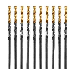 Сверло по металлу Denzel 2,5 мм, HSS-Tin, Golden Tip, 10 шт.