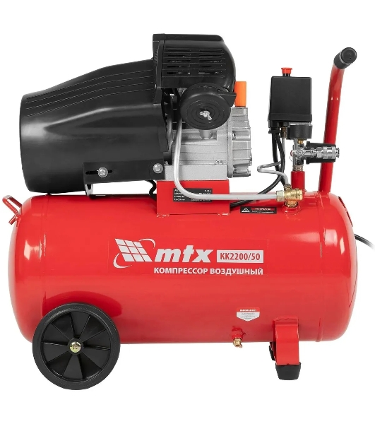 Компрессор воздушный MTX КК-2200/50, 2,2 кВт, 350 л/мин, 50 л, прямой привод, масляный
