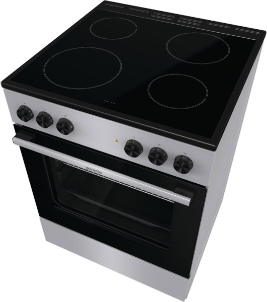 Плита электрическая Gorenje GEC6A11SG серый, конфорок 4 электрических, духовка 65 л, 60 см x 85 см x 60 см