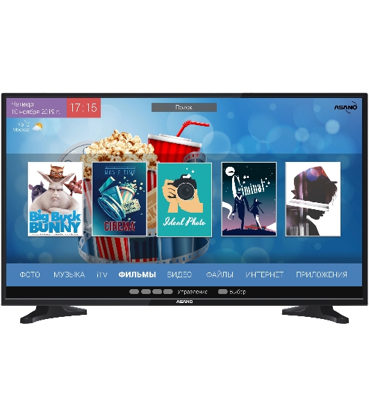 Телевизор Asano 32' 32LH7010T черный LED HD 60Hz Android TV
