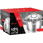 Кастрюля LARA LR02-342 Берлин 3,1 л 20x11 см нержавеющая сталь, с крышкой, фото7