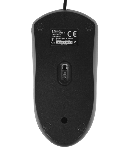 Комплект клавиатура+мышь Defender Line C-511 проводной, USB, 1000 DPI, чёрный